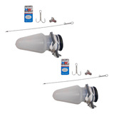 Kit Boia Luminosa Pesca Noturna 2 Kits Completo Cor Vermelho