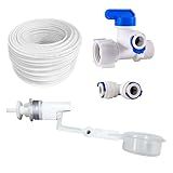 Kit Boia Registro Rosca Macho E Fêmea 1 2 E Saída De 1 4 Engate Rápido 1 4 Mangueira 1 4 Engate Branco 03 Metros De Mangueira 