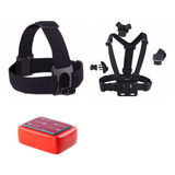 Kit Boia Traseira Laranja Suporte Peito Cabeça Hero 6 7 8