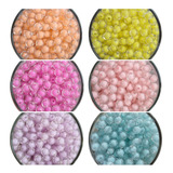 Kit Bola Acrílica Brilhante 8mm 600 Peças 6 Cores Diferentes
