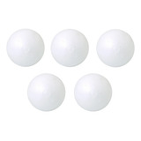 Kit Bola Bolinha De Isopor 100mm 10cm Branca Maciça C 5unid