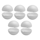 Kit Bola Bolinha Isopor 150mm 15cm Branco De Encaixar Com 5
