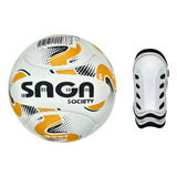 Kit Bola De Society Amarela E Caneleira