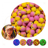 Kit Bola Emborrachada Miçanga Tie Dye 06mm Em Acrilico 250gr