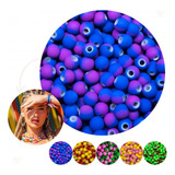 Kit Bola Emborrachada Tie Dye Miçanga 10mm Em Acrilico 250g