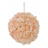 Kit Bola Flores Rosa Salmon Espuma Decoração