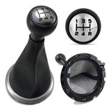 Kit Bola Manopla De Cambio Coifa Citroen C3 Com Aro Prata