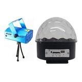Kit Bola Projetor De Luz Mini Laser Salões Festas Palcos