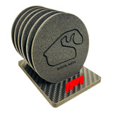 Kit Bolachas Premium Porta Copos Circuitos Corrida Formula 1