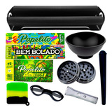 Kit Bolador Dichavador Porta Cigarros Tesoura Seda Cuia