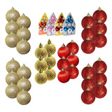 Kit Bolinhas De Natal 36pçs Lindas Enfeites Bolas De Natal