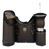 Kit Bolsa De Chimarrao 1 Litro Preto Brinde Bomba Inox