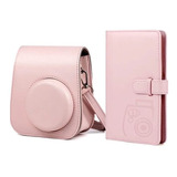 Kit Bolsa E Álbum Para Câmera Instax Mini 11 Couro Sintético