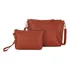 Kit Bolsa Feminina Transversal + Necessaire Gash Prática Acambamento Dos Ferragens Ouro Cor Marrom Caramelo Correia De Ombro Marrom/caramelo Desenho Do Tecido Lisa