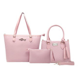 Kit Bolsa Grande Bau Carteira Feminina Oferta Linda 