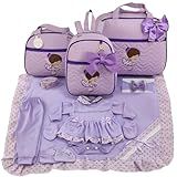 KIT BOLSA MATERNIDADE 3 PEÇAS BAILARINA SAIDA MATERNIDADE Lilás 