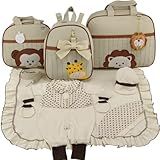 KIT BOLSA MATERNIDADE 3 PEÇAS SAFARI SAIDA MATERNIDADE MENINO Bege 
