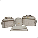 Kit Bolsa Maternidade Frasqueira Porta Mamadeiras E Trocador
