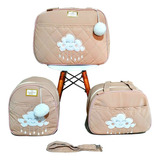 Kit Bolsa Maternidade Nuvem Chuva De Amor Várias Cores 
