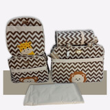 Kit Bolsa Maternidade Tema Safari Unissex Bege Menini Menina