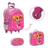 Kit Bolsa Mochila Escolar Feminina Skye