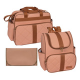 Kit Bolsa Mochila Grande Bebê Menino Menina Trocador Portáti