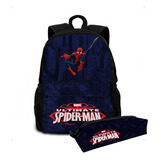 Kit Bolsa Mochila Infantil Homem Aranha Criança Estojo