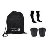 Kit Bolsa Mochila Porta Chuteira Futebol Meiao Caneleira A6