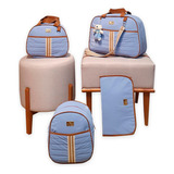 Kit Bolsas De Maternidade Mala Bebê Chuva De Amor Chevron