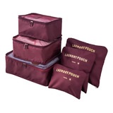 Kit Bolsas Organizador De Mala Para Viagem Com 6 Peças