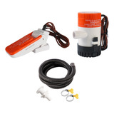 Kit Bomba 350gph 12v Automático E Saída Costado 3 4 Seaflo