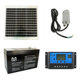 Kit Bomba D água 12v 17w placa Solar 40w bateria controlador