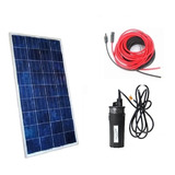 Kit Bomba Dágua Submersa 12v 360 Lh Painel Placa Solar 70 M