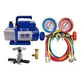 Kit Bomba De Vácuo Bivolt Manifold R410 Flangeador