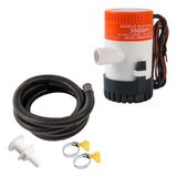 Kit Bomba Porão 350gph 12v E Kit Saída De Costado 3 4 Seaflo