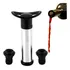 Kit Bomba Vácuo Garrafa Vinho Inox   2 Tampas Silicone Vacu