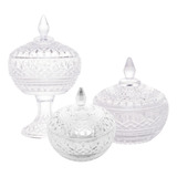 Kit Bomboniere Cristal Wolff Baleiro Potiche C Tampa