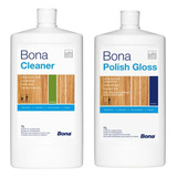 Kit Bona Clean bona Polish Brilho Renovador Piso De Madeira