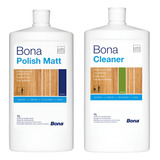Kit Bona Clean Bona Polish Renovador Fosco Piso De Madeira