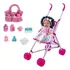 Kit Boneca Angelina Negra 62 Falas + Bolsa + Carrinho