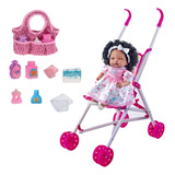 Kit Boneca Angelina Negra