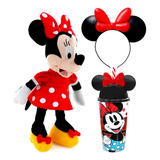 Kit Boneca Da Minnie 45cm Que Fala Multikids Copo E Tiara
