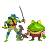 Kit Boneco Genghis Frog E Leonardo As Tartarugas Ninja Sunny