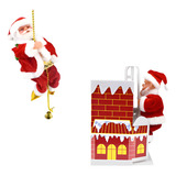 Kit Boneco Papai Noel Chaminé E Noel Sobe Desce Na Cordinha