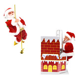 Kit Boneco Papai Noel Chaminé E Noel Sobe Desce Na Cordinha