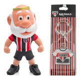 Kit Boneco São Paulo Mascote Camisa 2 Chaveiro Metal Spfc