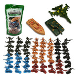 Kit Boneco Soldado Plastico Exercito Militar Miniatura Bag