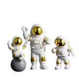 Kit Bonecos Astronauta Spaceman Boneco Miniatura E Decoração