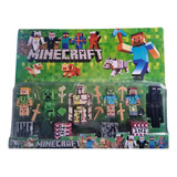 Kit Bonecos Minecraft Articulado Brinquedo Infantil Jogos