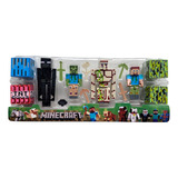 Kit Bonecos Minecraft Steve Alex Dragon Spider Creeper